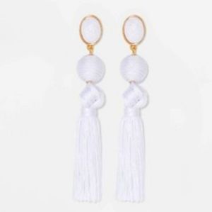 Ball Drop Tassel Earrings